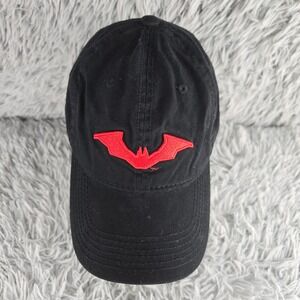 The Batman Black Baseball Cap Red Bat Symbol Adjustable Strap DC Comics Movie